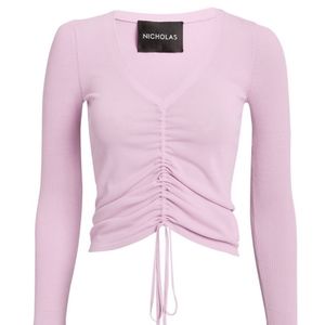 NICHOLAS ruched top